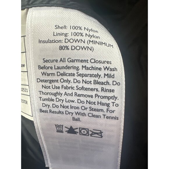 Eddie Bauer Womens PS Black Down Jacket EB650 Lightweight Nylon Shell - Picture 6 of 7